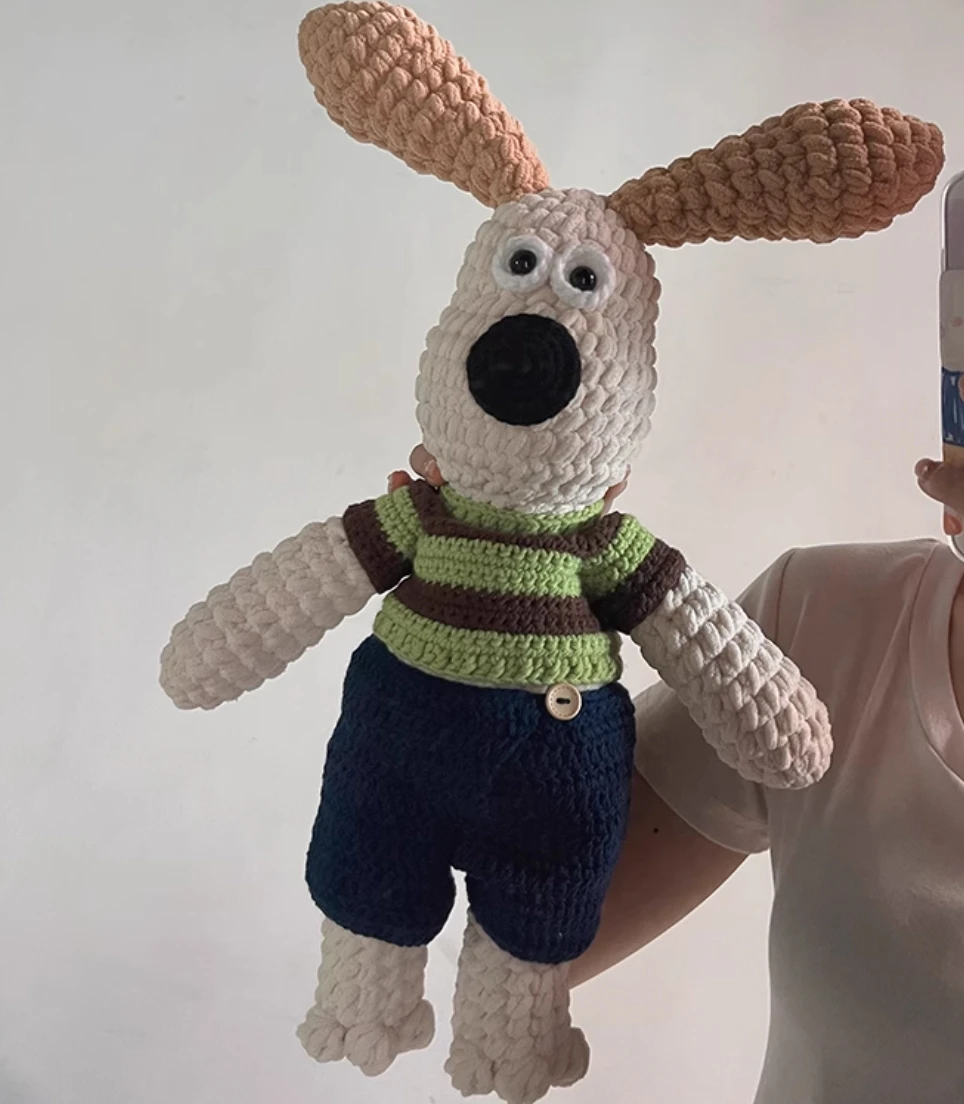 

Ice strips thick wool crochet boss dog doll knitting diy material package handmade cute gift for girlfriend finished product