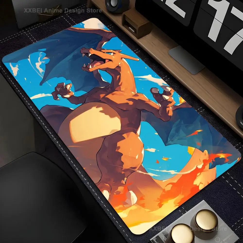 Anime Mousepad Large Gaming Mouse Pad LockEdge Thickened Computer Keyboard P-Pokemon Table Desk Mat