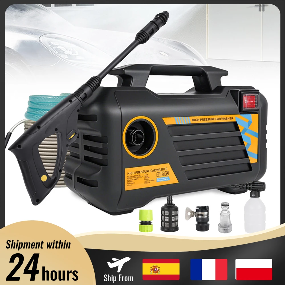 Nettoyeur haute pression électrique 3000W, pistolet de lavage de voiture puissant, 220V, multifonction, machine de nettoyage pour la maison et la voiture, pour le lavage du jardin