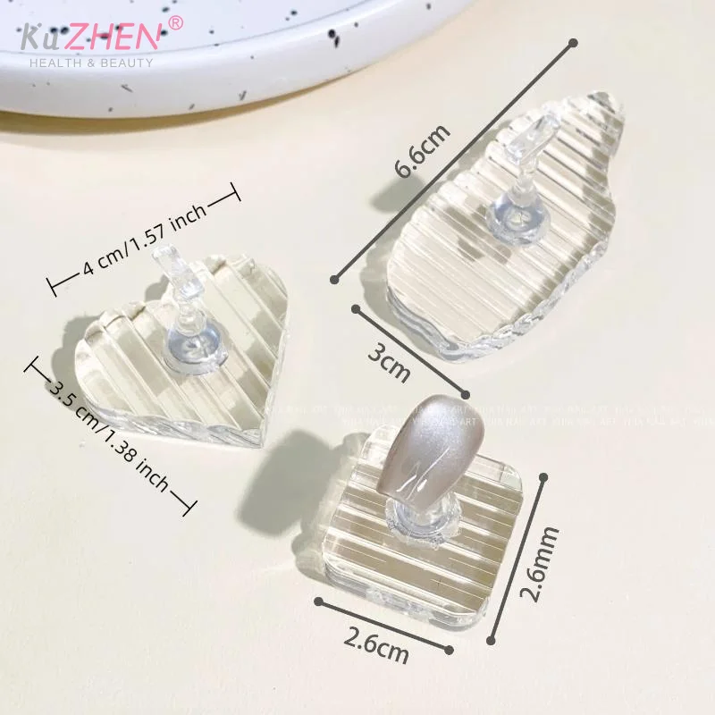 1Pcs Non-Magnetic Single Nail Practice Holder Transparent Practice Display Stand Nail Support Showing Shelf False Nails Holder