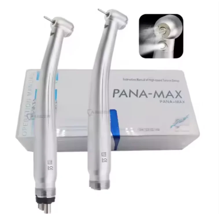 Denta High Speed Handpiece4 holes 2 holes Pana Max Air Turbine Self-iluminated LED Push Button Ceramic Bearing Handpiece