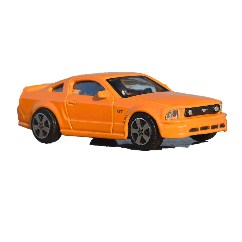 Bburago Diecast Legering 1:43 Ford Mustang Geel & Blauw Sportwagen Klassiek Model Volwassen Collectie Display Ornament Gift Souvenir