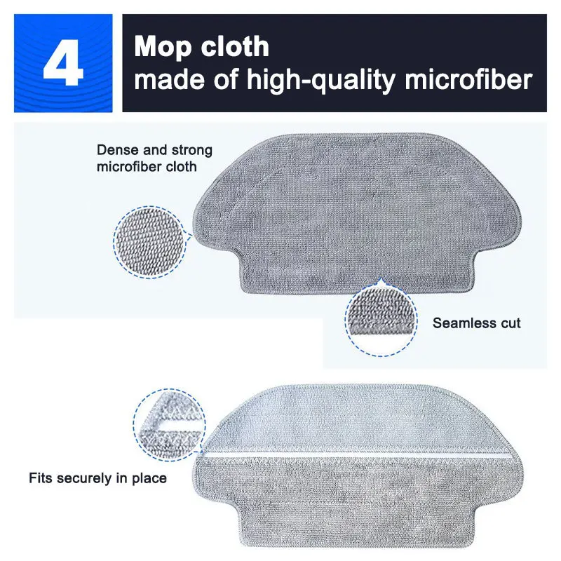 Filter For Xiaomi Mi Robot Vacuum Mop P 2S Mijia Mop Cloths Main Side Brush Vacuum Cleaner Accessories  Fit XMSTJQR2S STYJ02YM