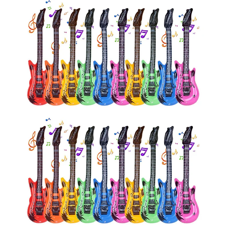Chitarra gonfiabile ODIES-20X, chitarra soffiata, adatta per regali per bambini, feste natalizie