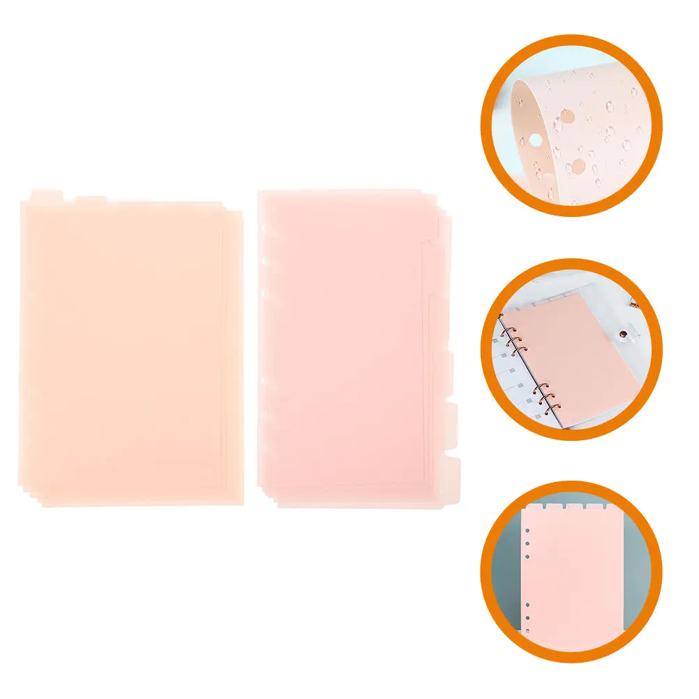 

2Sets Notebook Index Dividers Colored Loose Leaf Tabs for Binder Study Work Organization File Dividers