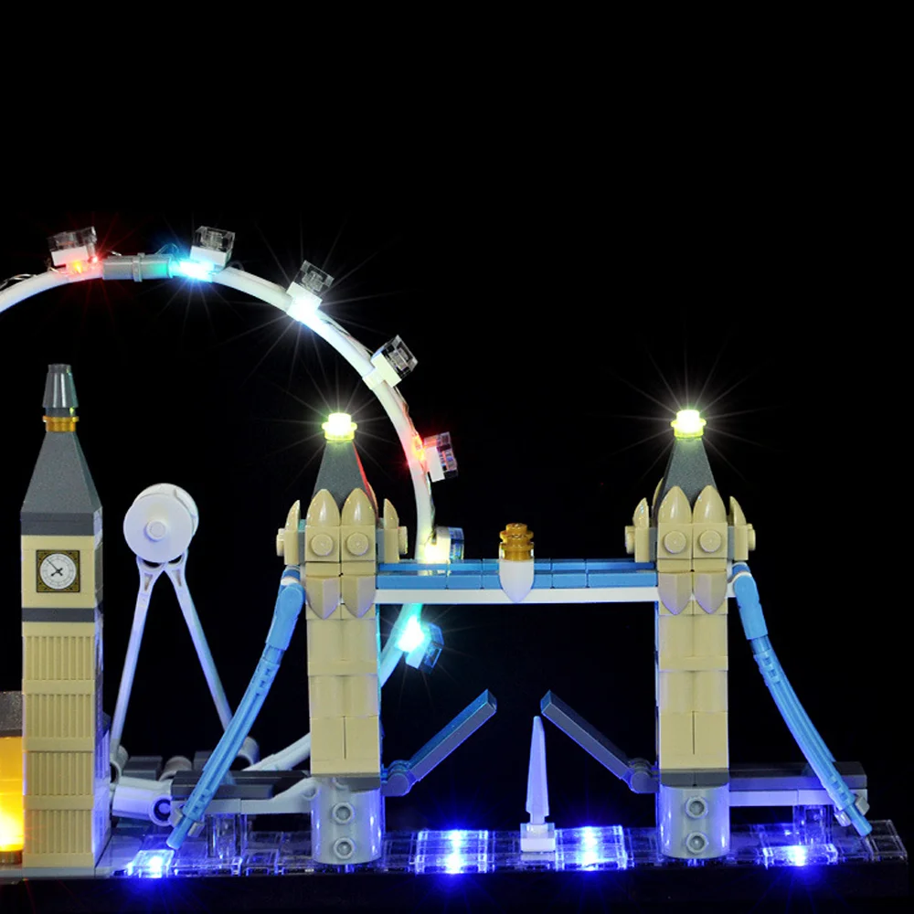Lybmtwf conjunto de luz led para arquitetura 21034 londres grande-bretanha diy brinquedos blocos tijolos apenas kit iluminação não inclui modelo