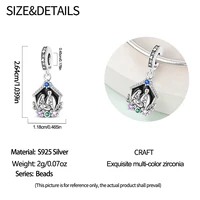 925 argent Sterling Madonna et enfant jésus nativité pendentif classique breloque ajustement Original bracelets porte-bonheur femmes bijoux à bricoler soi-même cadeau 2