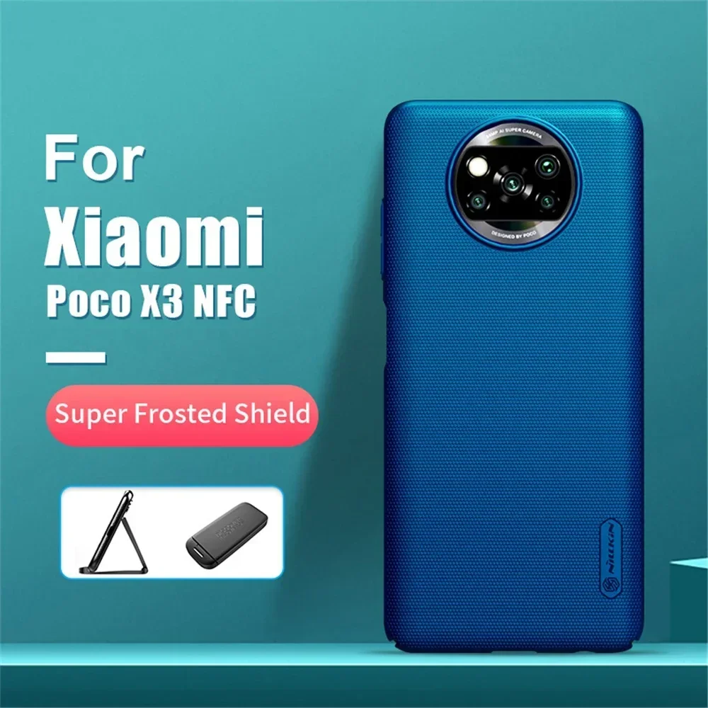 Nillkin Super Frosted Shield Case For Xiaomi POCO X3 Pro X3 NFC Luxury Hard PC Shockproof Protection Back Phone Cover