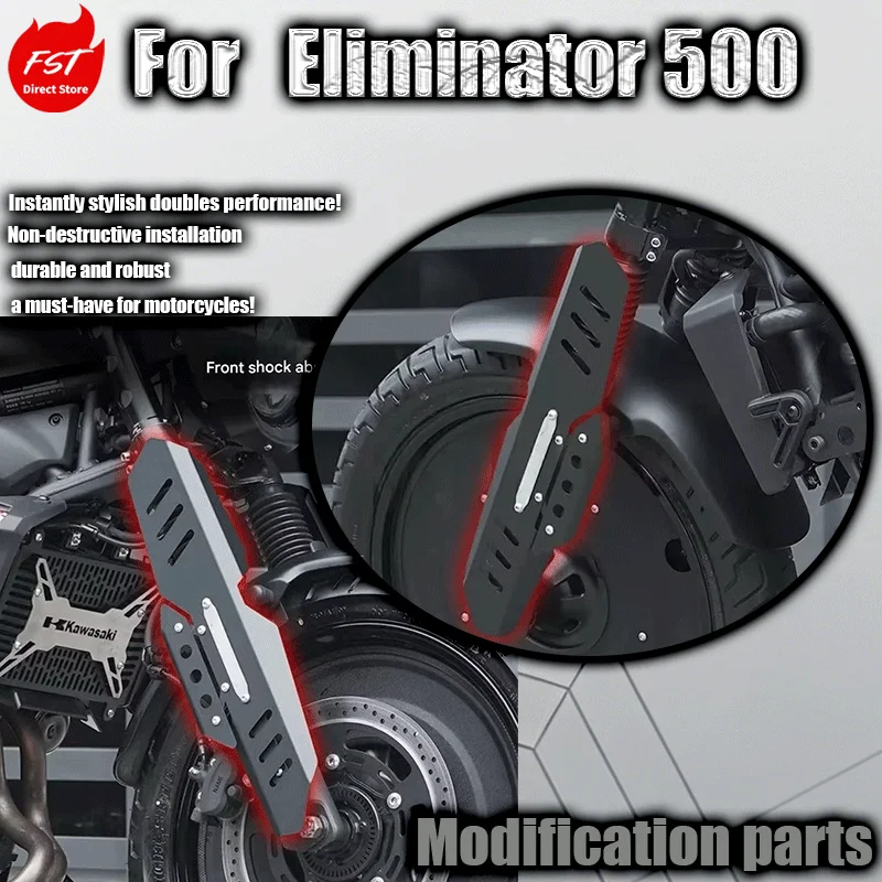 For Eliminator 500 Modified Front Shock Absorber Decorative Cover Aluminum Alloy Protective Cover Accessories