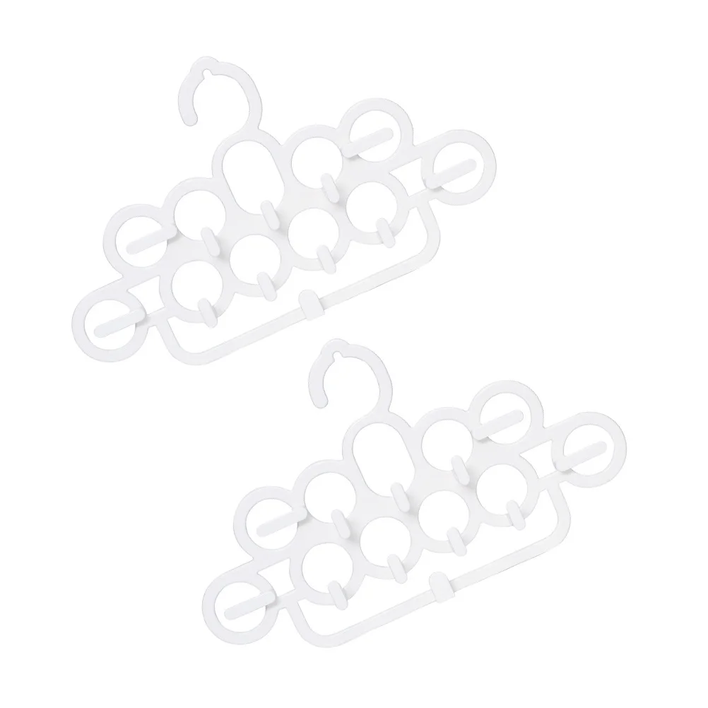 

2pcs Rack Multifunctional Tie Hooks Belt Shawl Belt Shawl Scarf Hanger Scarf Hanger Wardrobe Organizer Space Saving No Edge