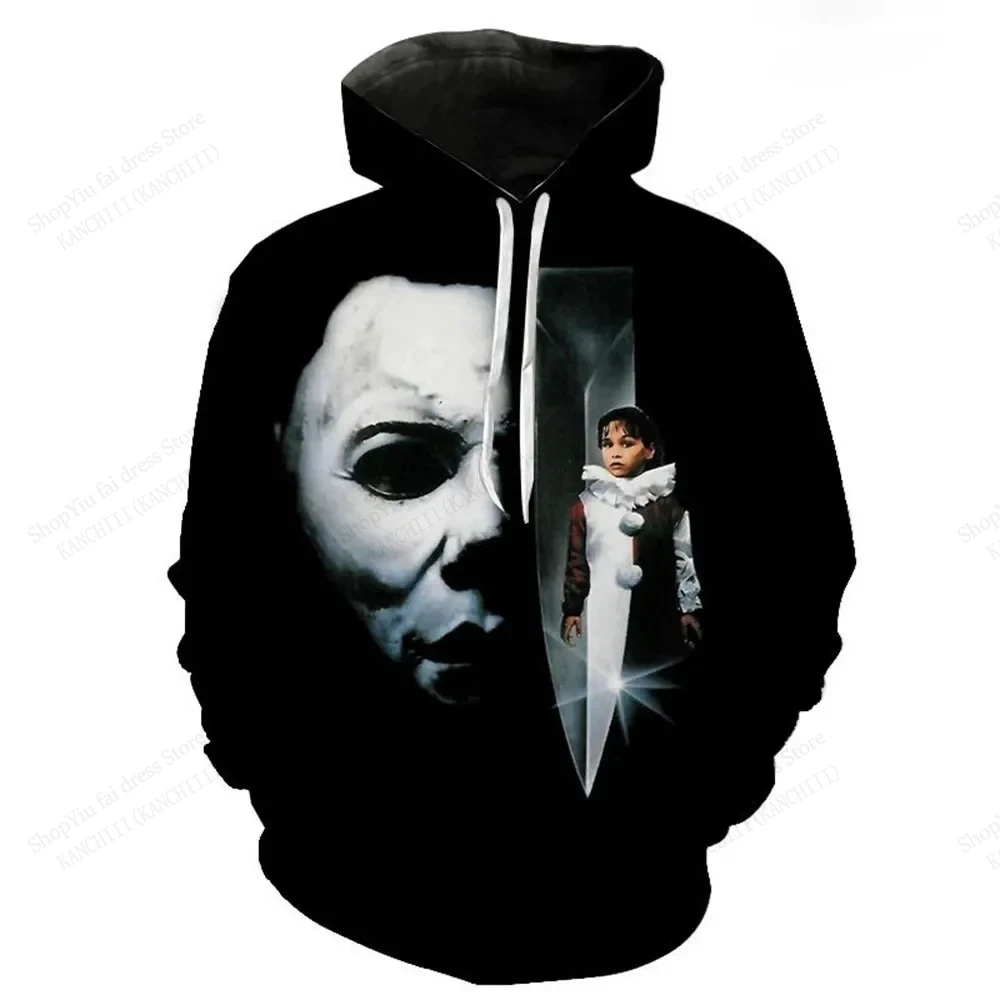 ホラー映画ハロウィン 3d プリントパーカー男性女性ファッションマイケルマイヤーズパーカートレーナーコートメンズスウェット男性服 Moletoms