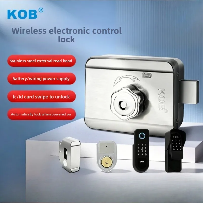 Fechadura Eletrônica Integrada com Sistema KOB para Cartão, Controle Remoto Eletrônico, Fechadura de Controle de Acesso IC para Casa de Aluguel