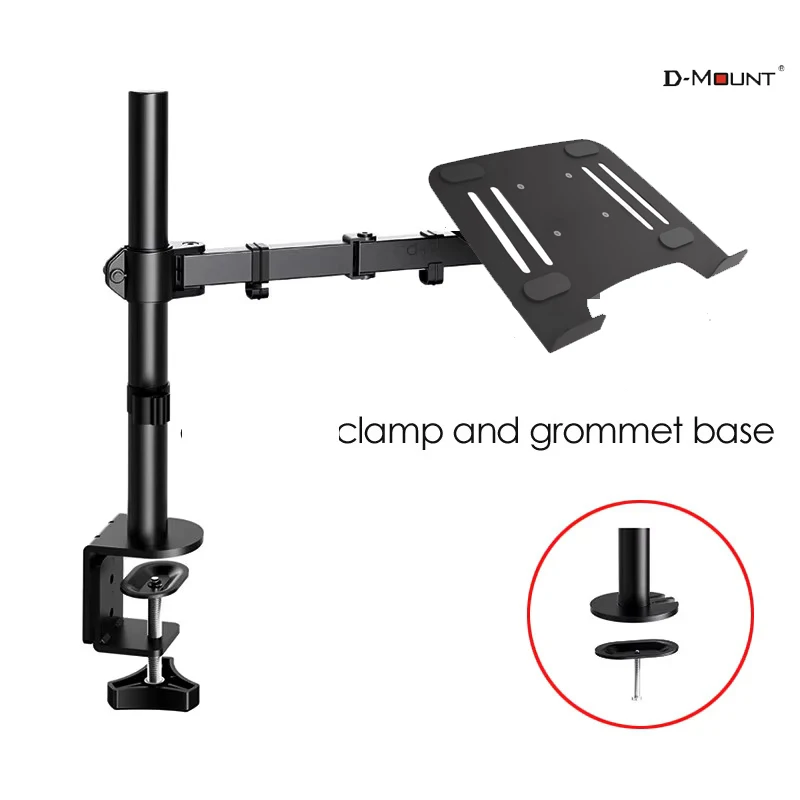 400Mm M051lp Hoogte Aanpassen 10 "-17" Laptop Houder Standaard Universeel Draaibaar Notebook Monitor Bureaustandaard Lange Arm Full Motion