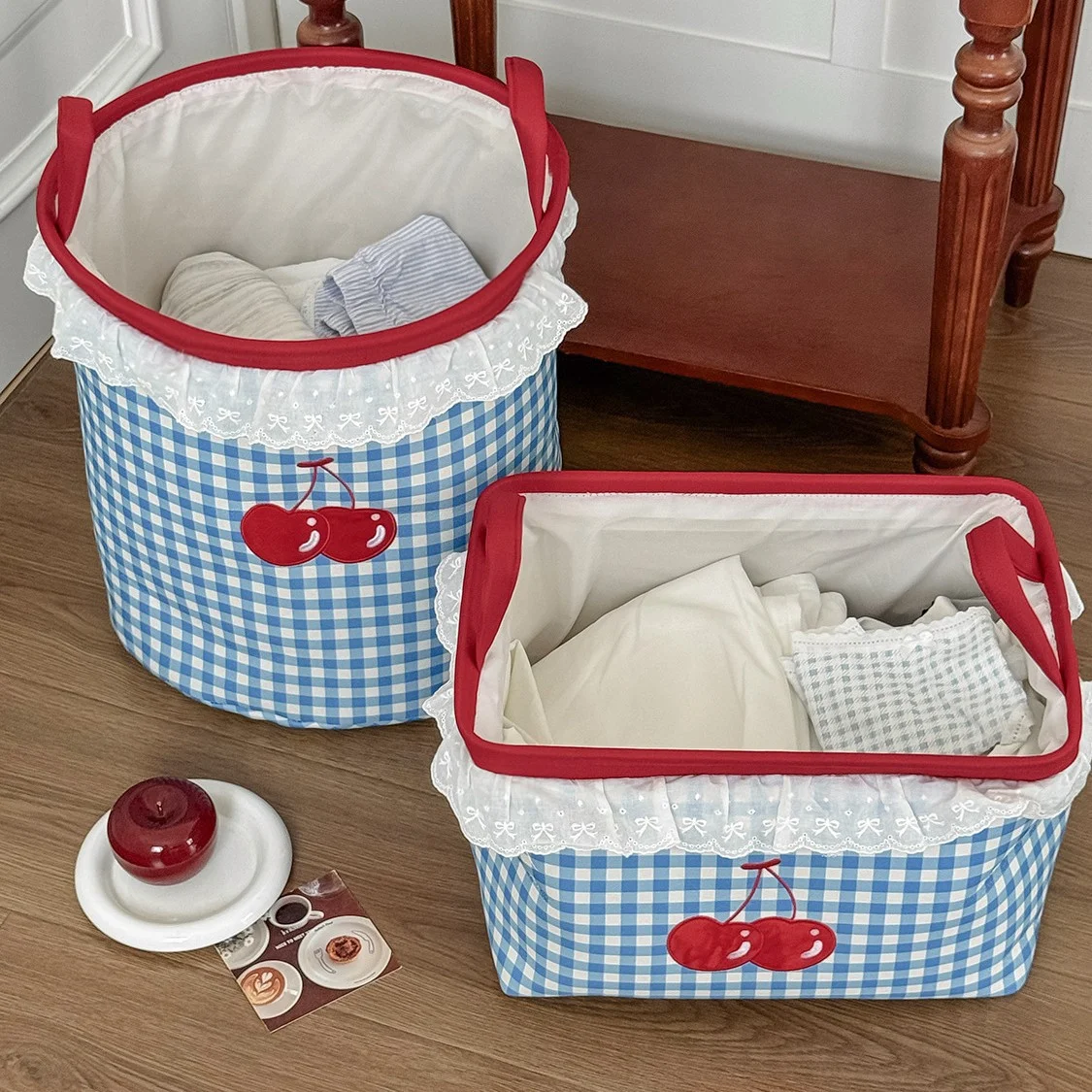 YT Großer Aufbewahrungskorb für Zuhause für Kleidung, Spielzeug, Schreibwaren, Kosmetik, Schreibtisch-Organizer, Stilvoller Tragbarer Aufbewahrungskorb