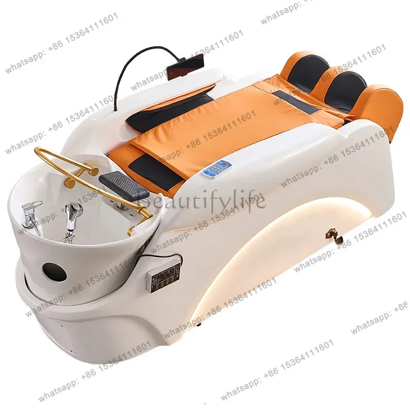 

02Ceramic basin intelligent electric massage shampoo bed barber shop hair salon special head treatment bed