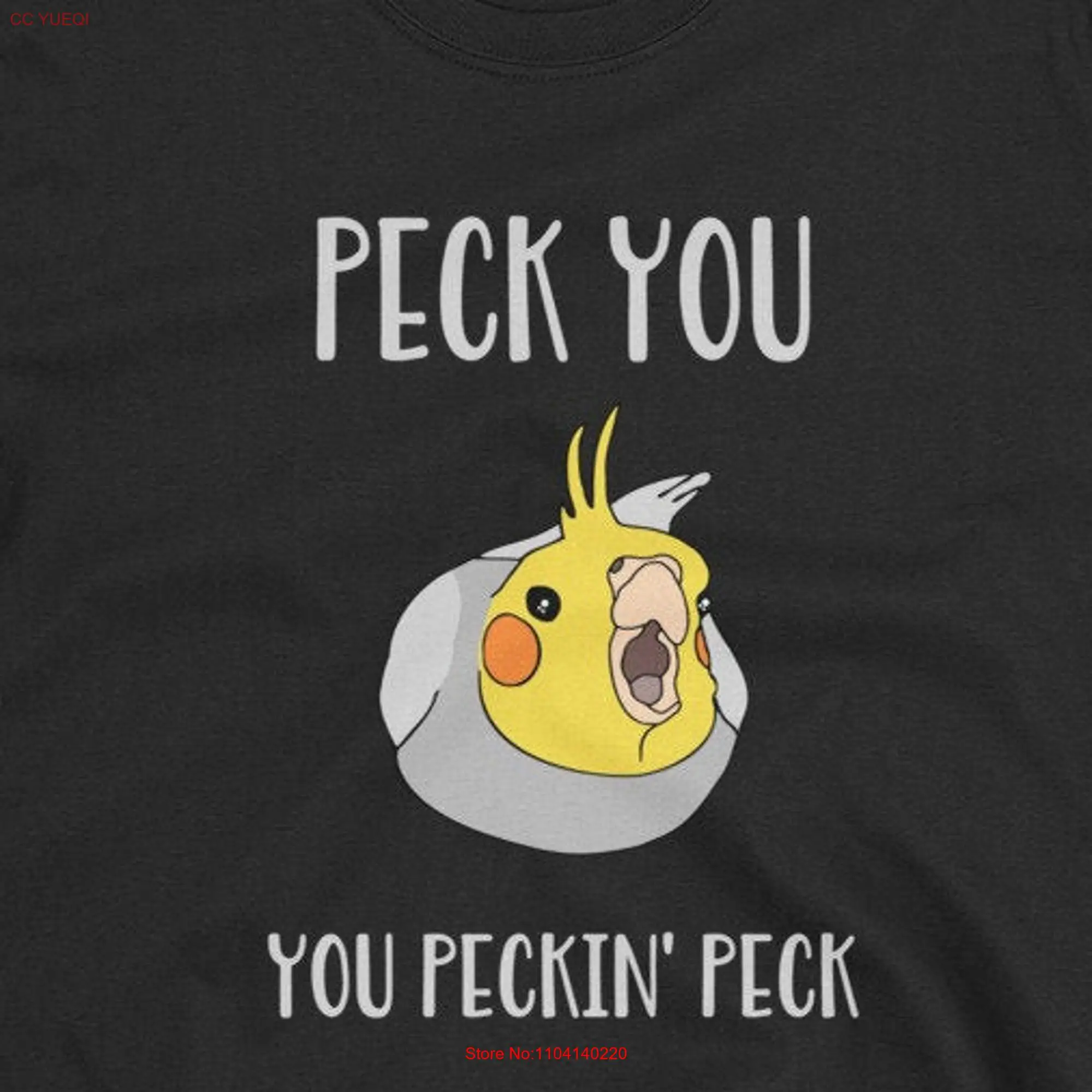 Peck you peckin funny cockatiel T Shirt parrot lover apparel birb memes clothes bird owner clothing long or short sleeves