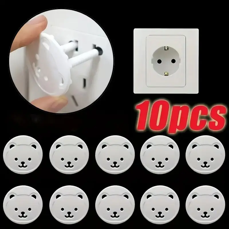 

10pcs Panda EU Power Socket Electrical Outlet Baby Kids Child Safety Guard Protection Anti Electric Shock Plugs Protector Cover