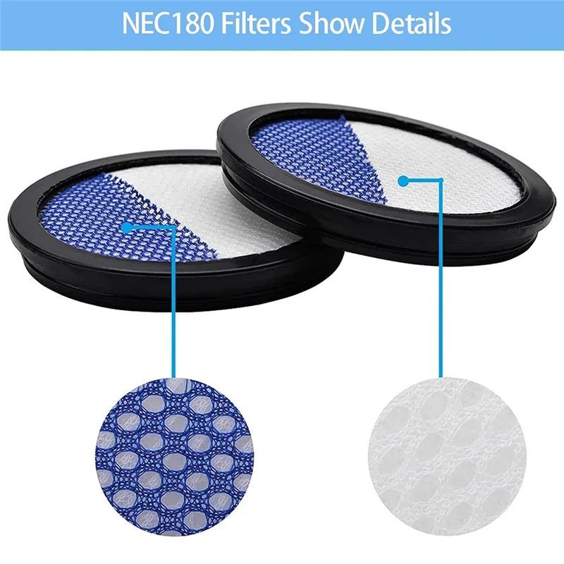 

4PCS Replacement Upright Vacuum Filters For Eureka NEC180 NEC280TL NEC380 NEC480 NEC185 NEC186 NEC190 Vacuum Cleaner Parts