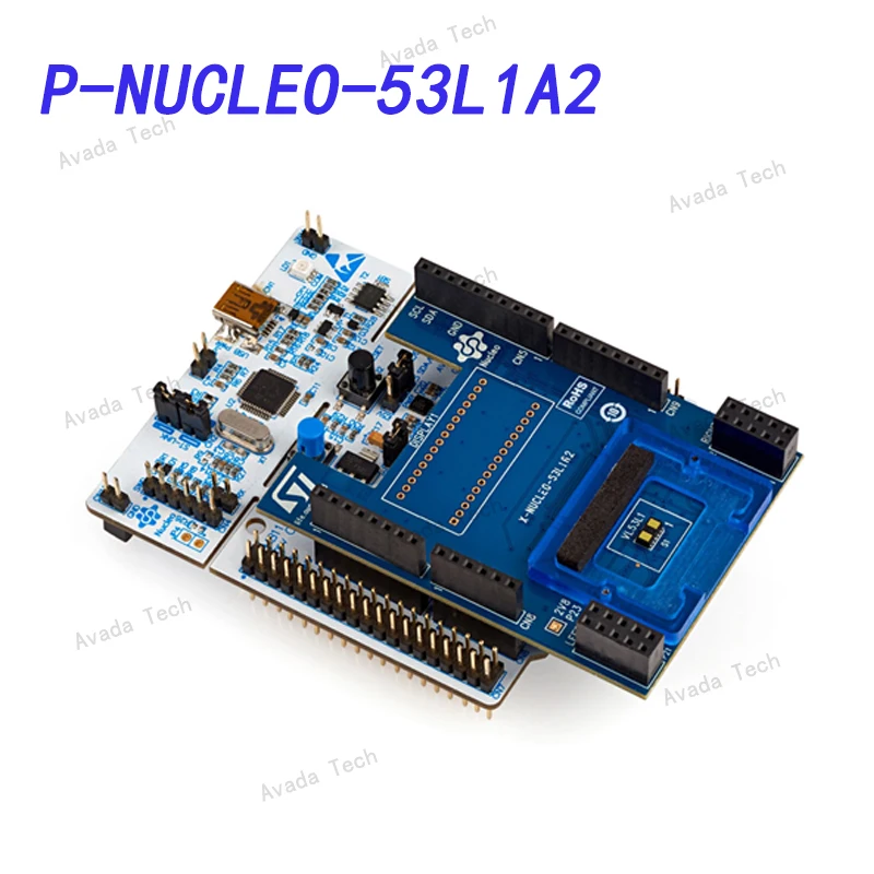 

Avada Tech P-NUCLEO-53L1A2 STM32F401RE, VL53L1 - Light, 3D Time-of-Flight (ToF) Sensor Evaluation Board