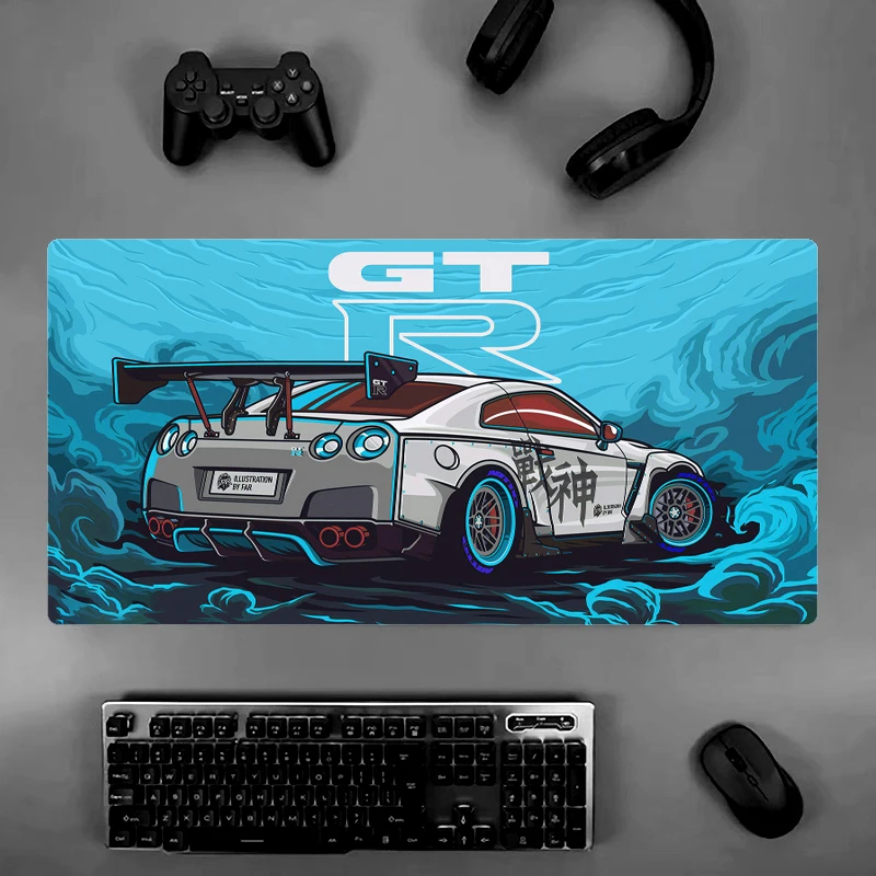 Mouse pad rally sports racing mousepad anime speed drift racing mouse mat large computer laptop anti-slip keyboard desk mat