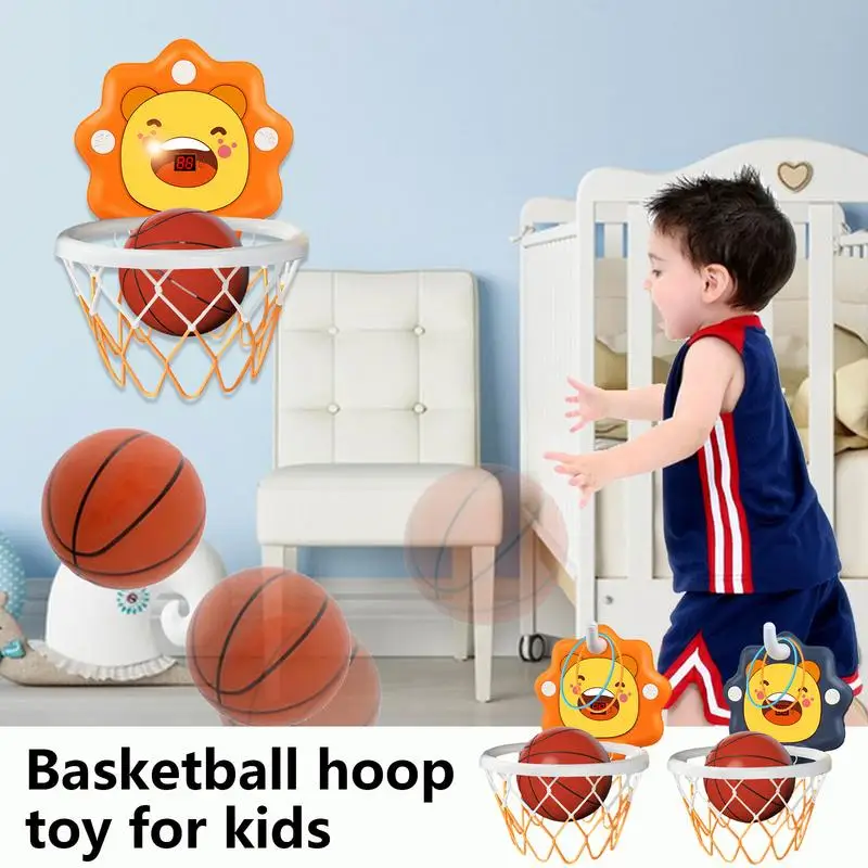 LED Basketball Hoop Toys Mini Wall Mounted Toy Basketball Hoop LED Light Mini Hoop With Electronic Scoreboard For Boys Girls