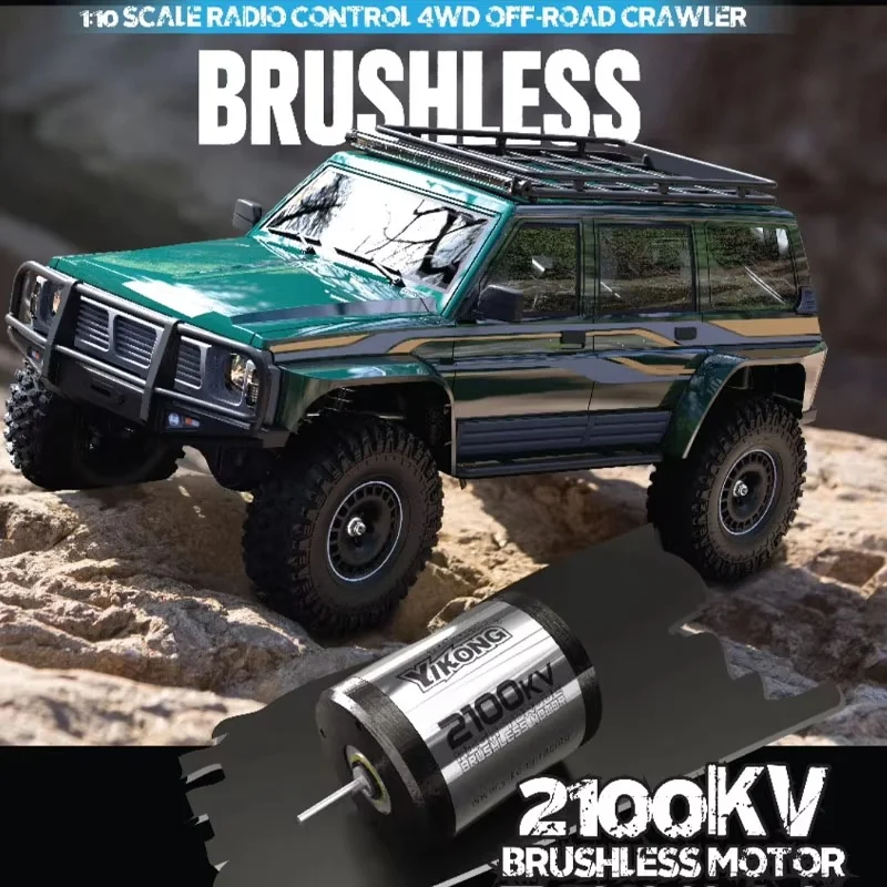 Schaal 1:10 Simulatie Yk4107 Pro Professionele Rc Afstandsbediening Borstelloze Vierwielaandrijving Klimvoertuig Terreinwagen