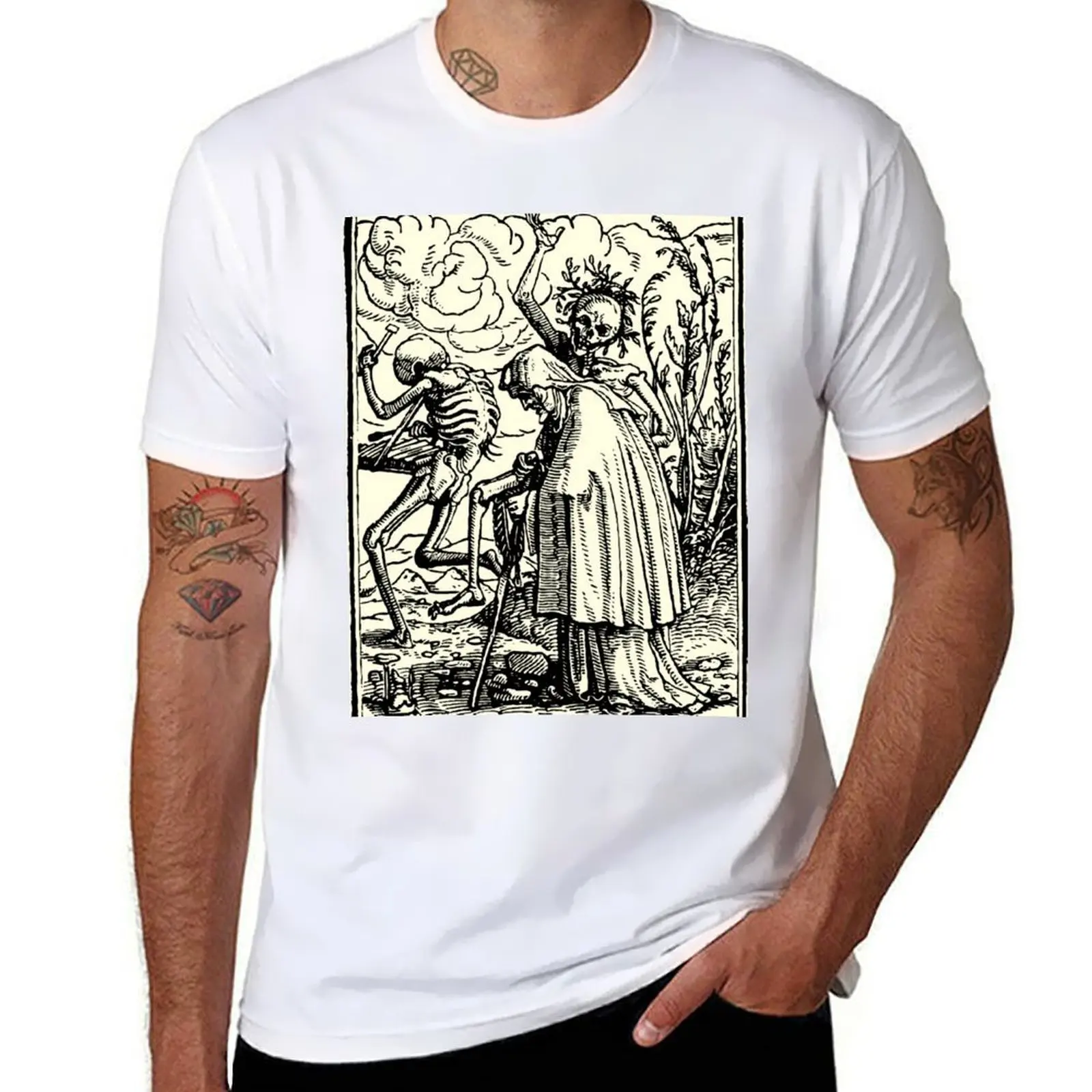 

Dance of Death, Dance of macabre (Holbein) T-Shirt man t shirts high quality luxury brand t shirts with prints T-Shirt