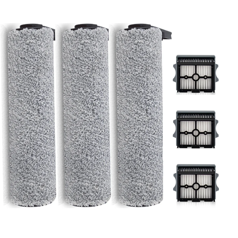 Replacement Hepa Filter and Roller Brush Kit Compatible for Tineco Floor One 2.0 Silm Wet Dry Vacuum