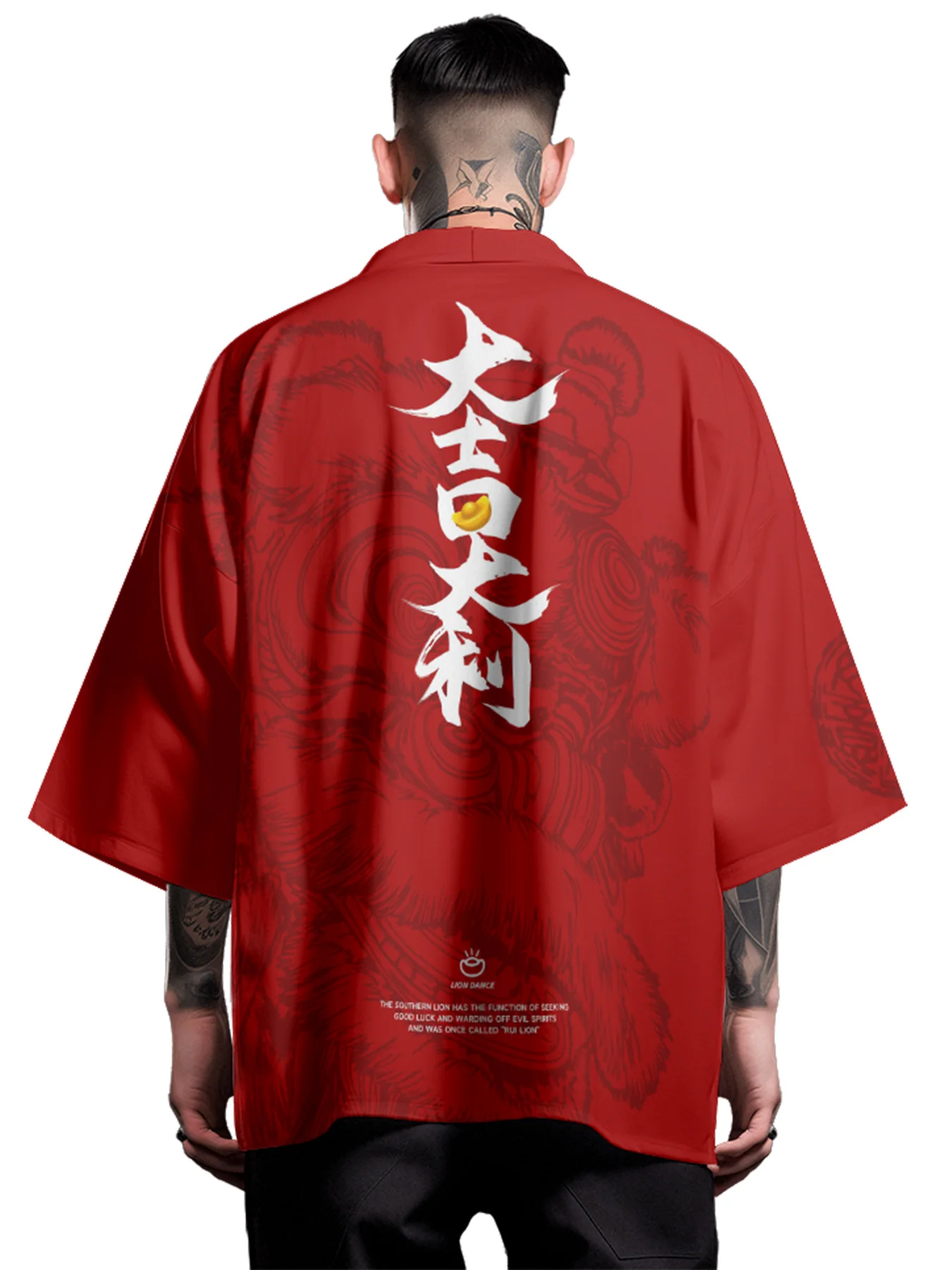 

Summer Robe Samurai Kimono Men Japanese Lucky Letter Haori Cardigan Traditional Kimono Cosplay Female Yukata Hawaiian Shirt Chic