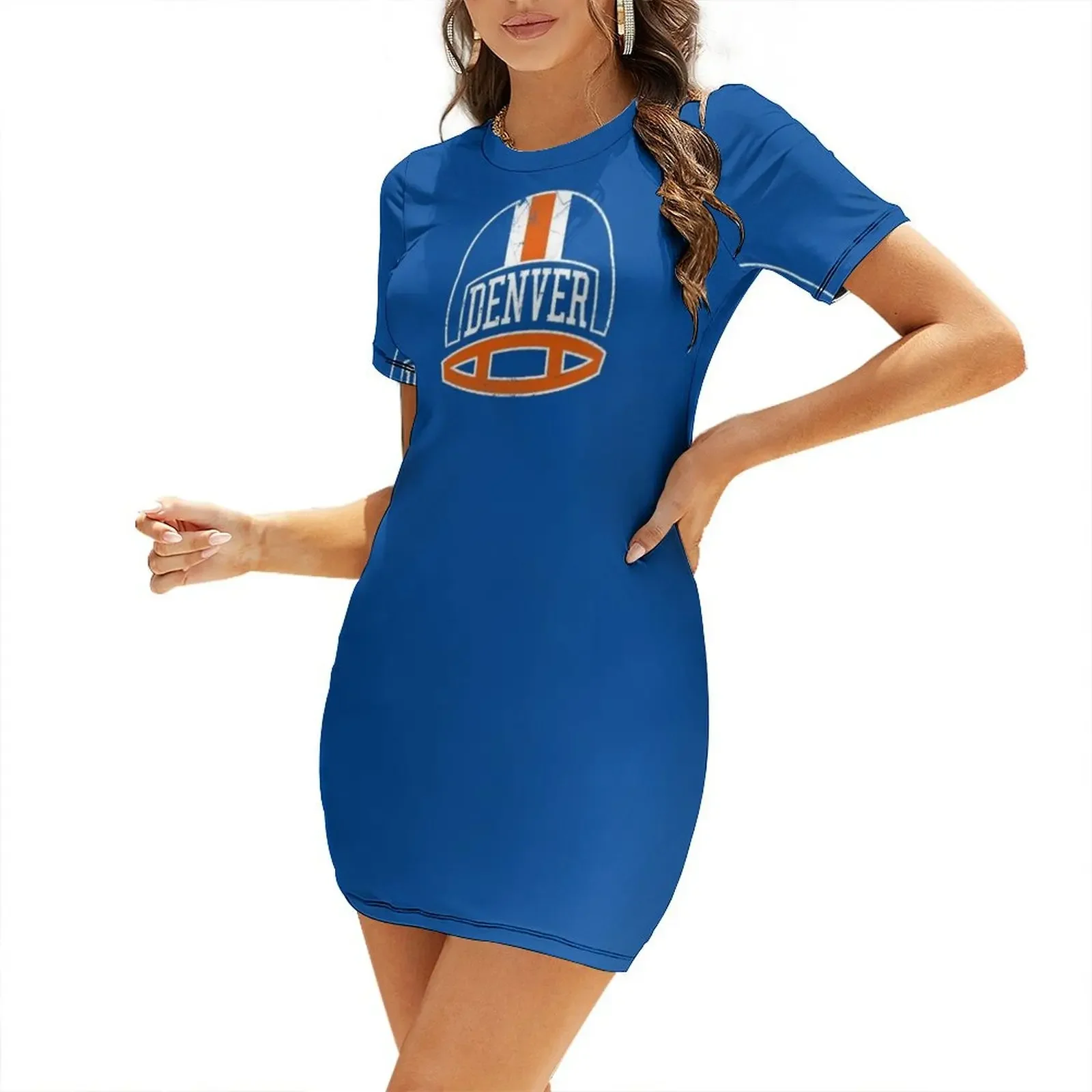 

Denver Retro Helmet - Blue Short-Sleeved Dress elegant women's dresses for wedding dress women elegant luxury