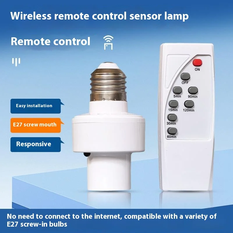 Innovative AC85-265V Smart E27 Lamp Base, Wireless Remote Control Switch Holder for Home Automation