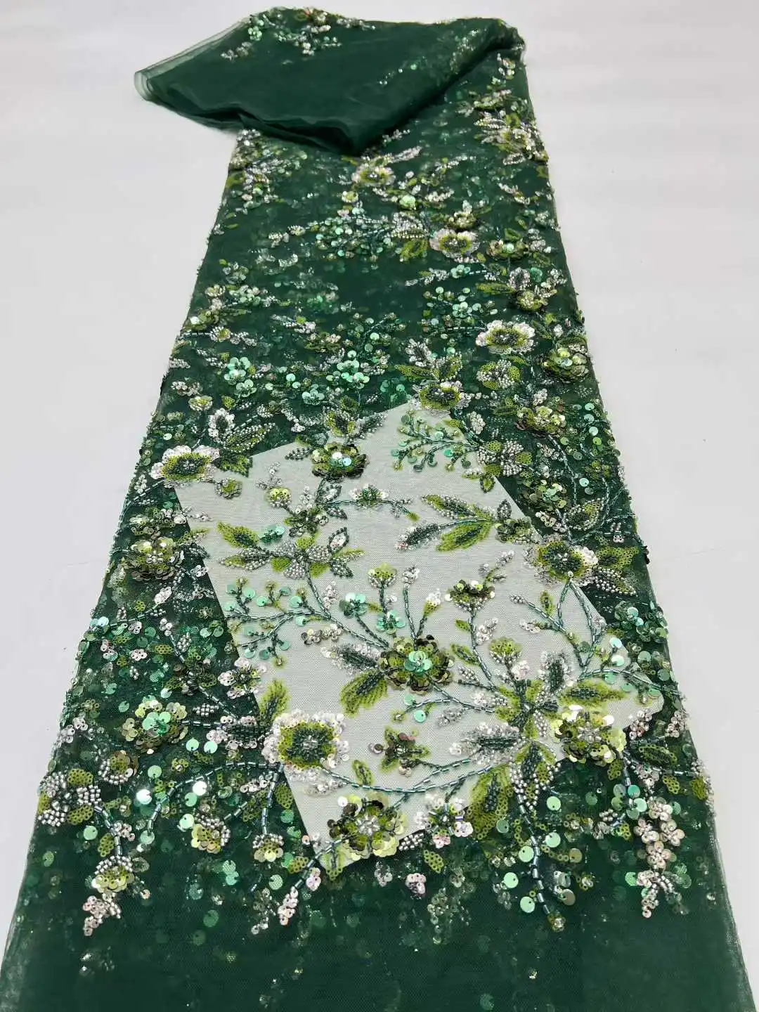 Afrikanische 3D Blume Spitze Stoff Stickerei Französisch Mesh Spitze Stoff Mit Pailletten Bräutigam Nigerianischen Tüll Spitze Für Party Dr