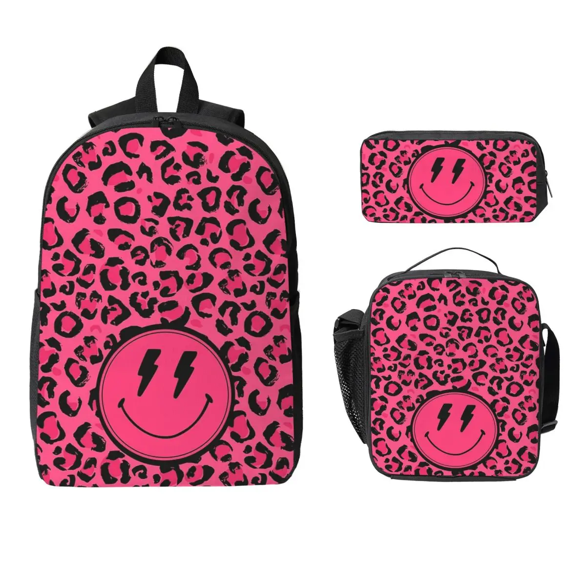 

Preppy School Supplies Aesthetic Leopard Print Backpack Student Boy Girls BookBag School Bag 3ps Insulated Lunch Bag Pencil Case