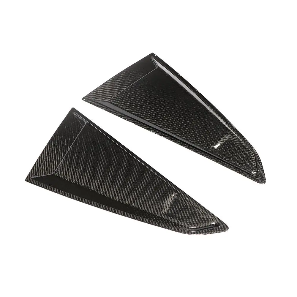 2PCS Side Window Louvers Scoop Cover Trim Fit for Audi TT TTS TTRS Coupe 2015-2018 Rear Window Louver Trims Covers Carbon Fiber