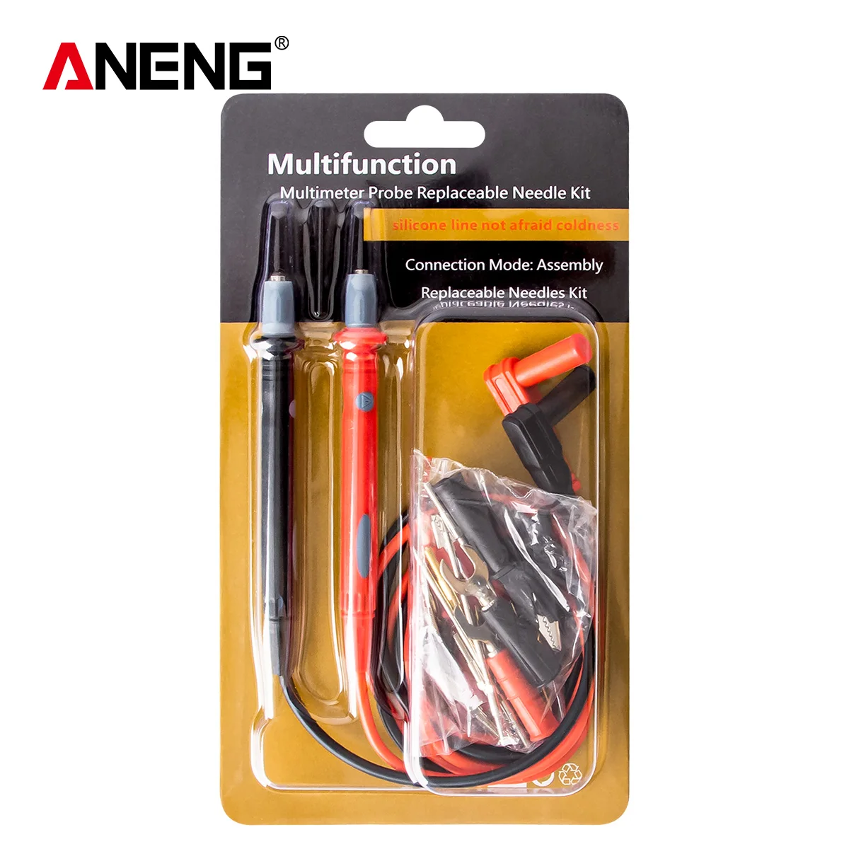 ANENG 22-in-1 Multimeter Test Lead Set 1000V Professional Silicone Insulated Test Probes with Alligator Clips Banana Plugs Tips