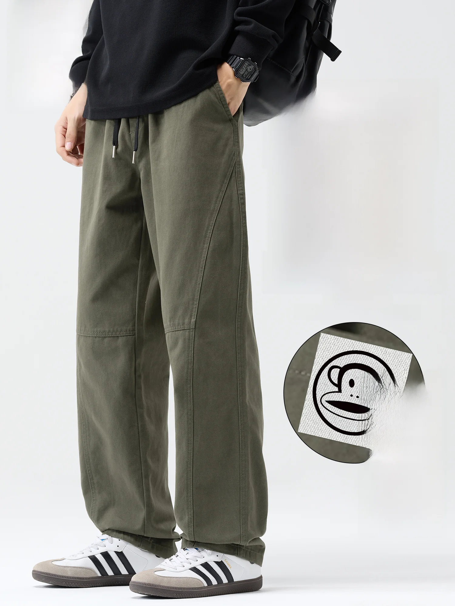 

Мужские повседневные утепленные хлопковые спортивные брюки Paul Frank с флисовой подкладкой, прямые, в американском стиле, зимние, теплые, для отдыха