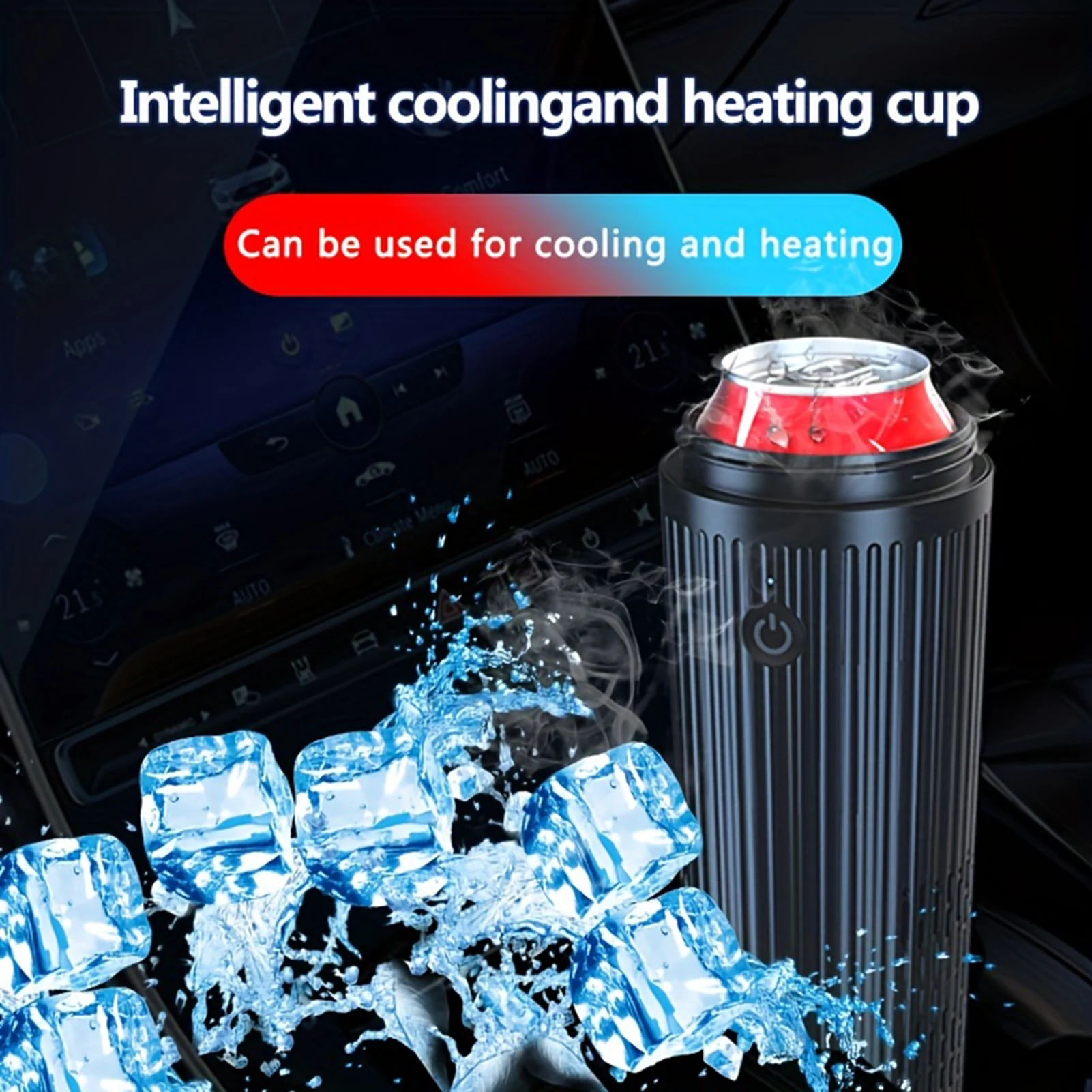 Smart Cooling and Heating Cup for Car Large Capacity with Temperature Display Design Suitable for Travelling Delivering