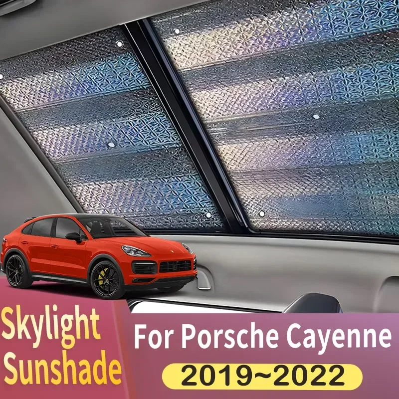 

Sunroof Sunshade Suitable For Porsche Cayenne 9YA 9YB 2019~2022 2021 E3 Car Panoramic Roof Heat Shield Window Sunshade Anti-UV