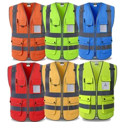 Abbigliamento da lavoro di sicurezza ad alta visibilità maglia stampa di marchio workwear di sicurezza gilet gilet di Sicurezza con strisce Nuovo arrivo riflettore