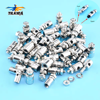 10Pcs RC Airplane Boat Pushrod Linkage Stopper Servo Connectors Adjustable  Diameter 3.1mm/2.1mm/1.8mm/1.3mm Helicopter Rc Boat