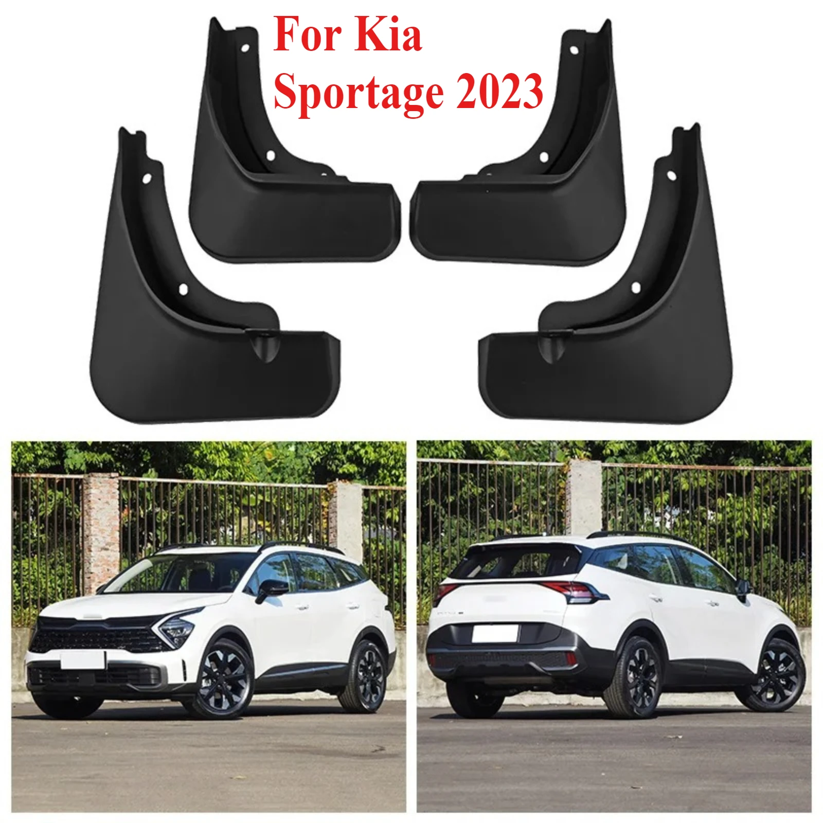 

Mud Flaps Mudguards Splash Guards Auto Exterior Tire Modification PartsFor Kia Sportage 2023 Car 4Pcs Front & Rear Soft Rubber
