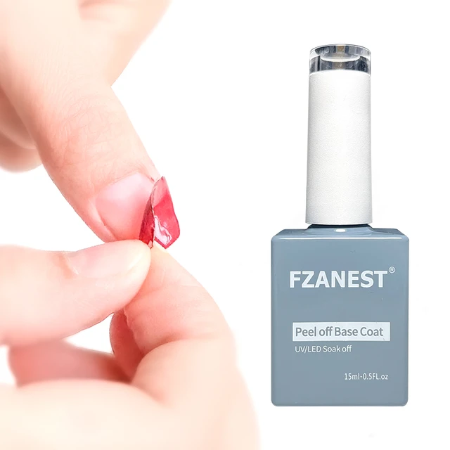 FZANEST Peel Off Base Coat 15ml UV LED Light Peelabel Base Gel Polish Non Toxic Vegan Cruelty Free Practice Gel Polish AliExpress 66