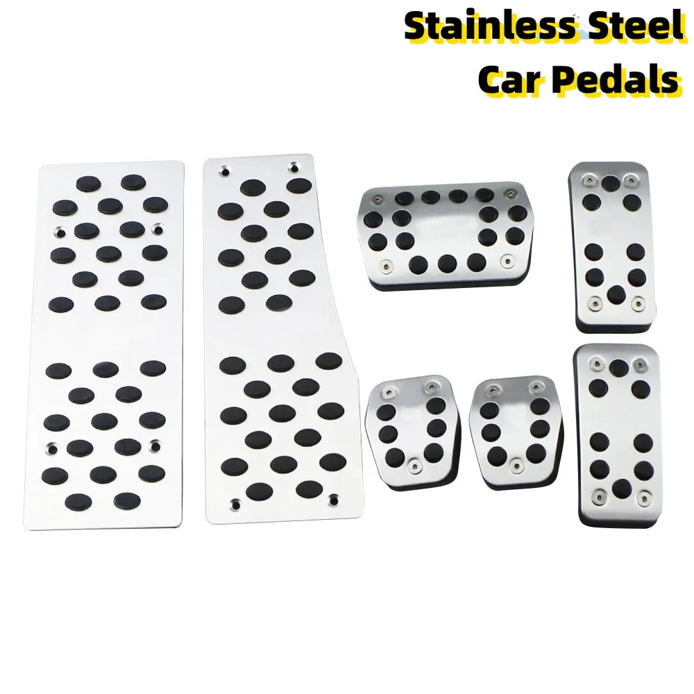 Steel Car Gas Fuel Pedal Set Brake Pedals Rest Foot Pedal Covers for Ford Focus 2 3 4 MK2 MK3 MK4 RS Kuga Escape Accessories