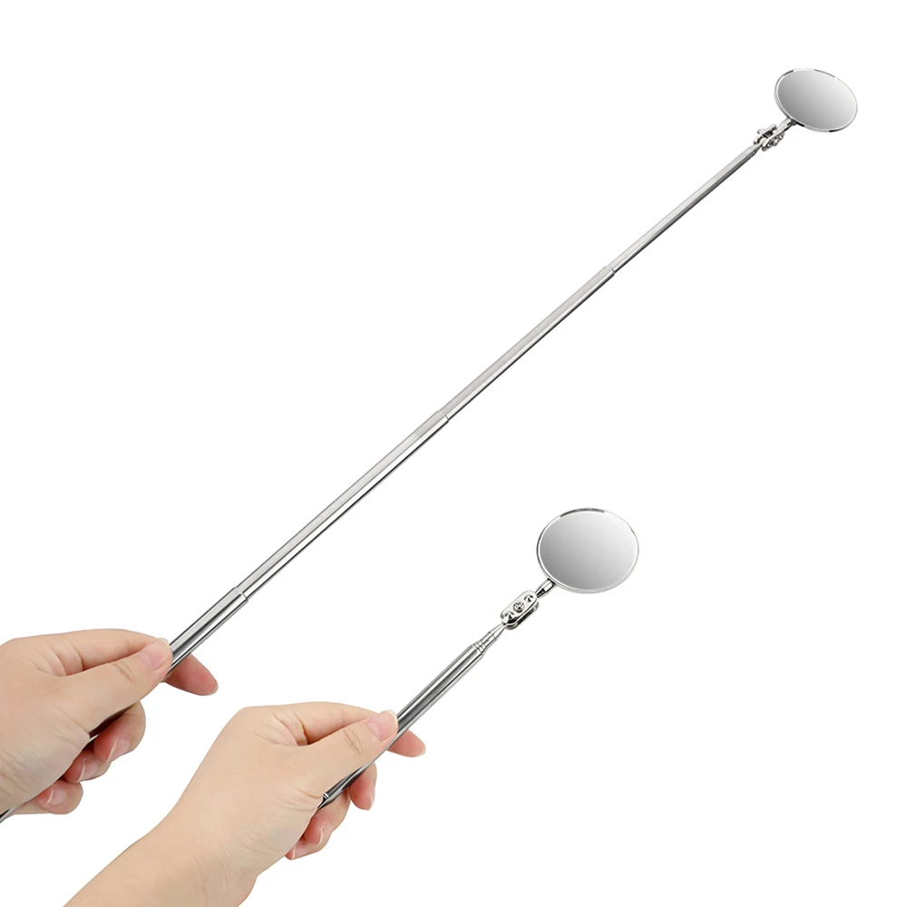 Telescoping Inspection Round Mirror Car Accessories Auto Telescopic Detection Lens Extending Car Angle View Pen