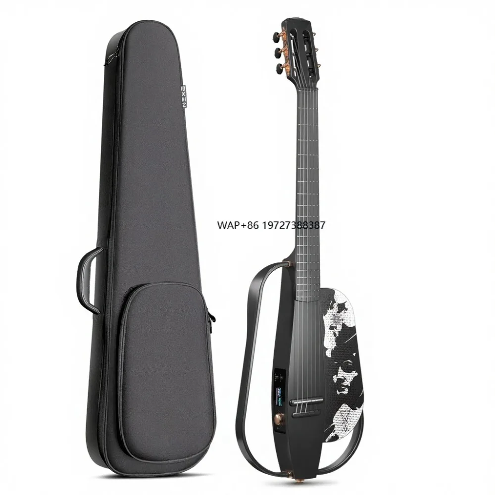 

Acoustic-Electric Carbon Fiber Classical String Travel Guitar NEXG 2N Lucifer Andrea Chiarini Signature Beginner-Friendly