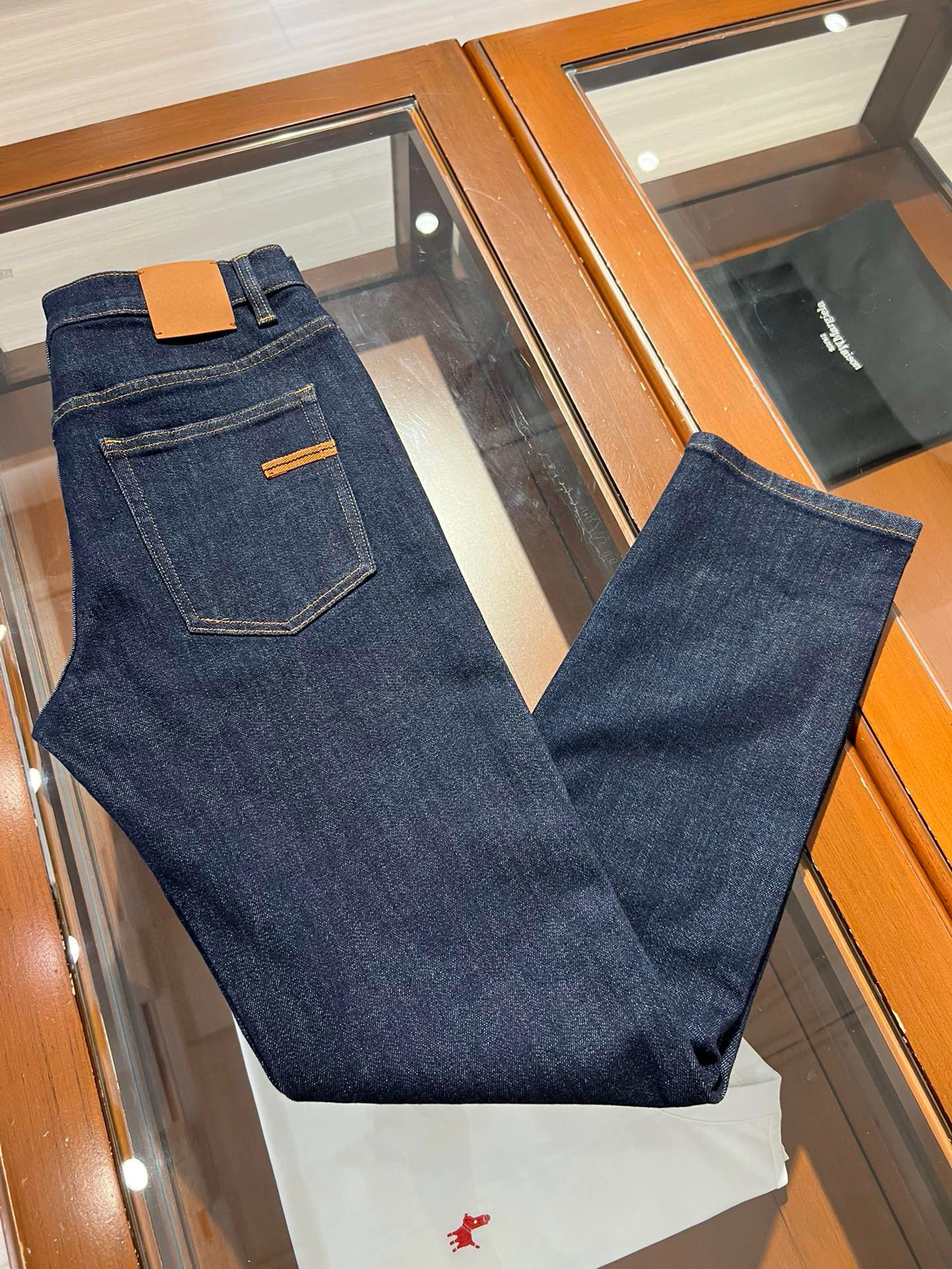 

Мужские джинсы Slim Fit из денима, повседневные, слегка эластичные, осенне-зимние, новые, классические, в американском стиле, предварительно выстиранные