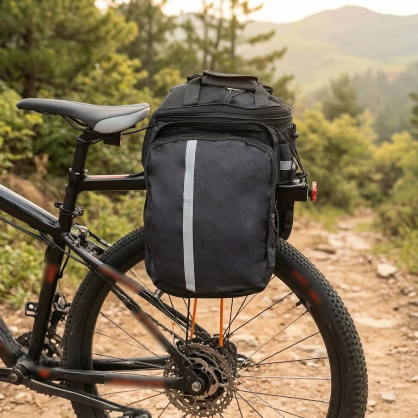Cycling Commute Rain - Bike Trunk Bag with Rain Cover