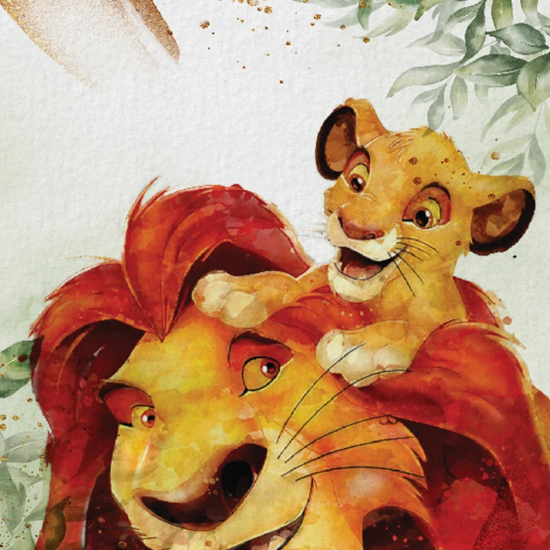 The Lion King Watercolor Art Print Nursery Wall Decor Simba Cartoon Poster Canvas Painting Kids Room Wall Pictures Child Gift