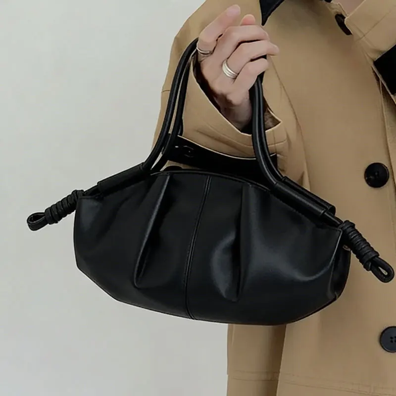 Original Niche Design New High Quality Female Fashion Handbag Soft Leather Shoulder Inclined Shoulder Bag   Hot Sale
