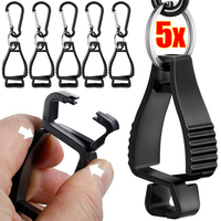 5/1pcs Multifunctional Gloves Clips Gourd Buckle Anti-drop Z-clip Hanging Buckle Detachable Anti-lost Key Chain Outdoor Tools